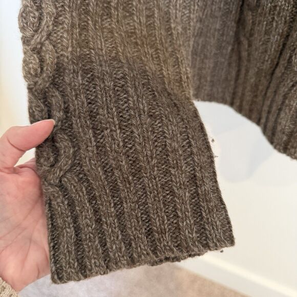 Vintage Carraig Donn Sweater Women Small Brown Shetland Wool Hood Full Zip Irish - Picture 3 of 14